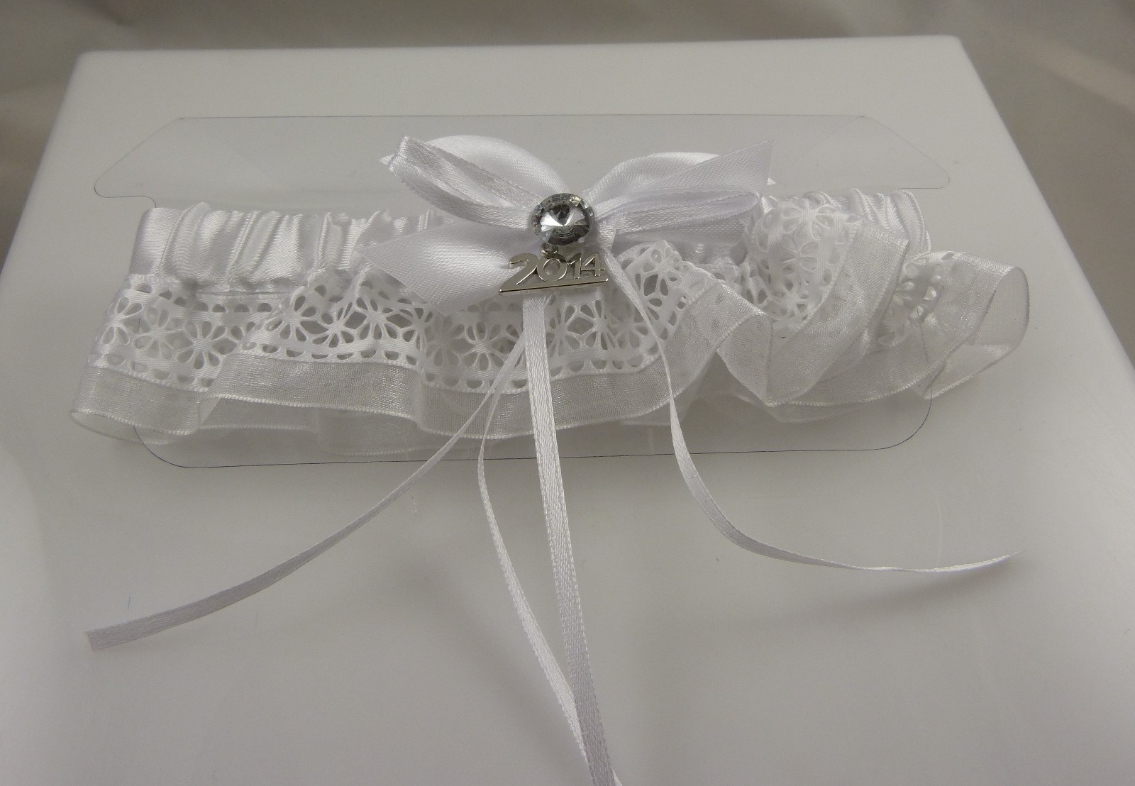Sexy white bling 2014 garter Halloween Mardi Gras bride lace Claire's wedding