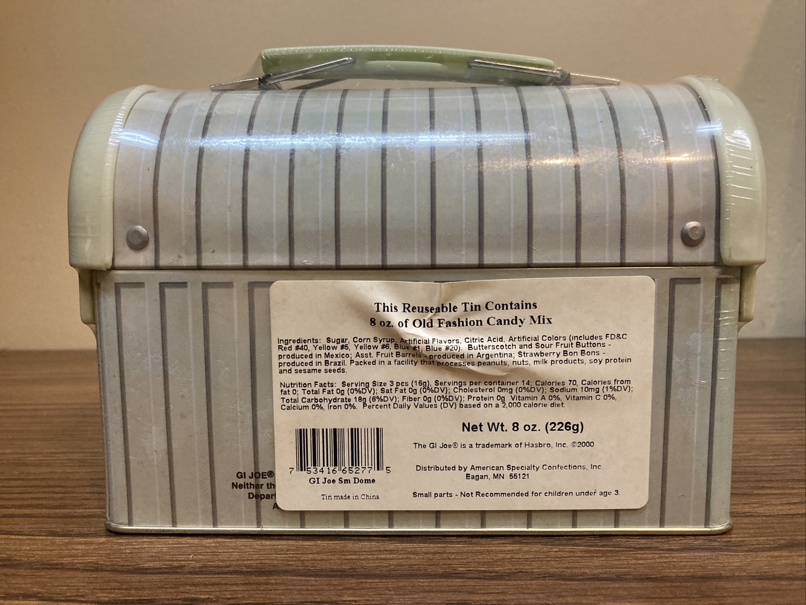 2000 GI Joe Small Dome Lunchbox, Tin Container Sealed