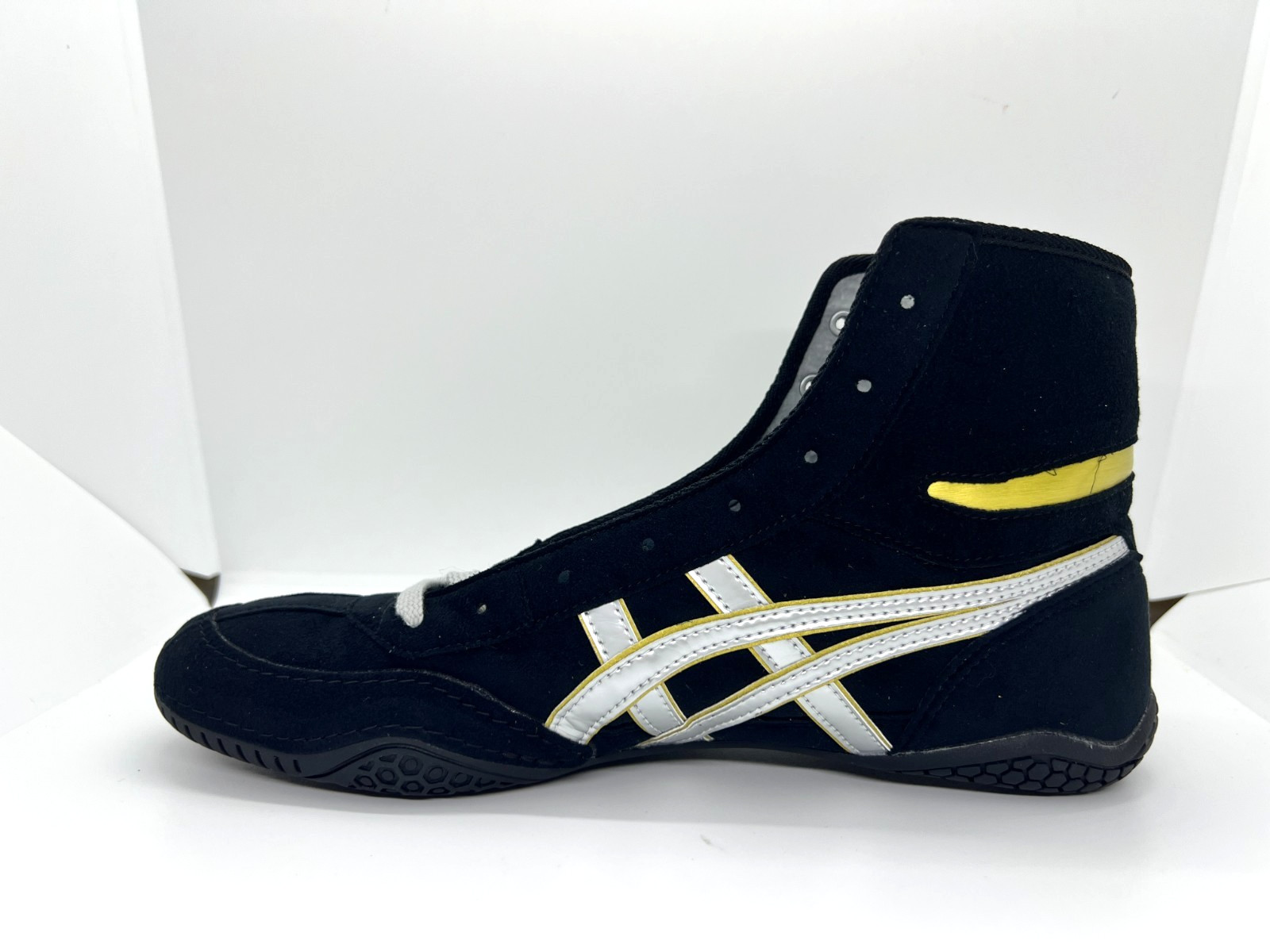 asics Boxing Wrestling Shoes Black silver Line Gold 1083A001 NEW EX-EO TWR900