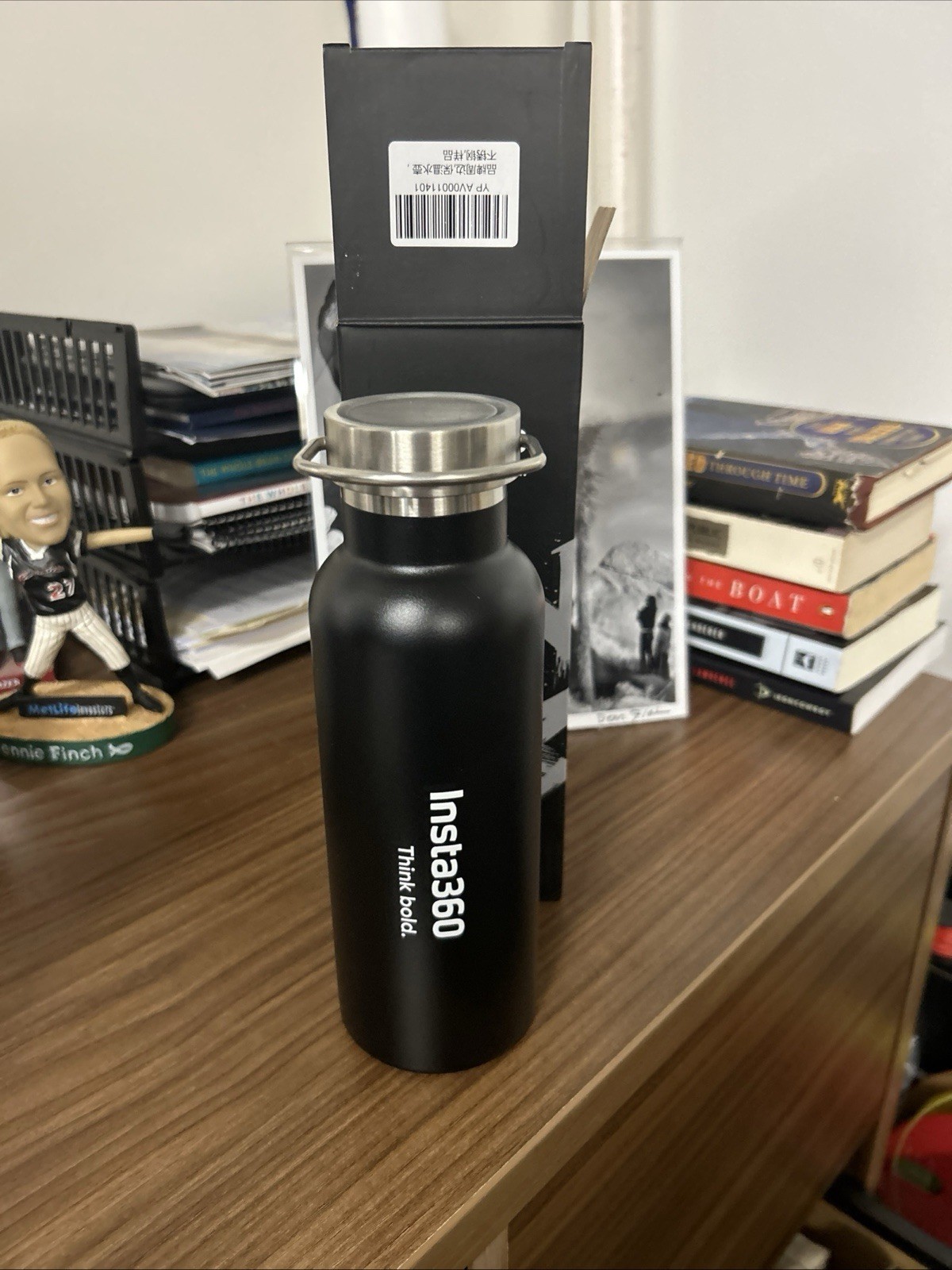 Insta360 Stainless Steel Heavy Duty Vacuum Tumbler Flask / Water Bottle (Black)