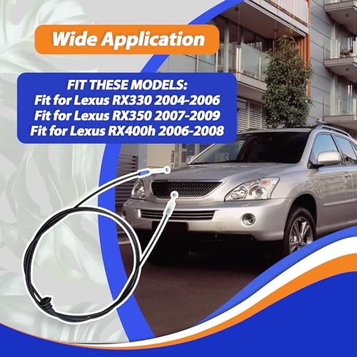 Hood Lock Release Cable Fit for Lexus RX330 RX350 RX400h 2004-2009 Replace