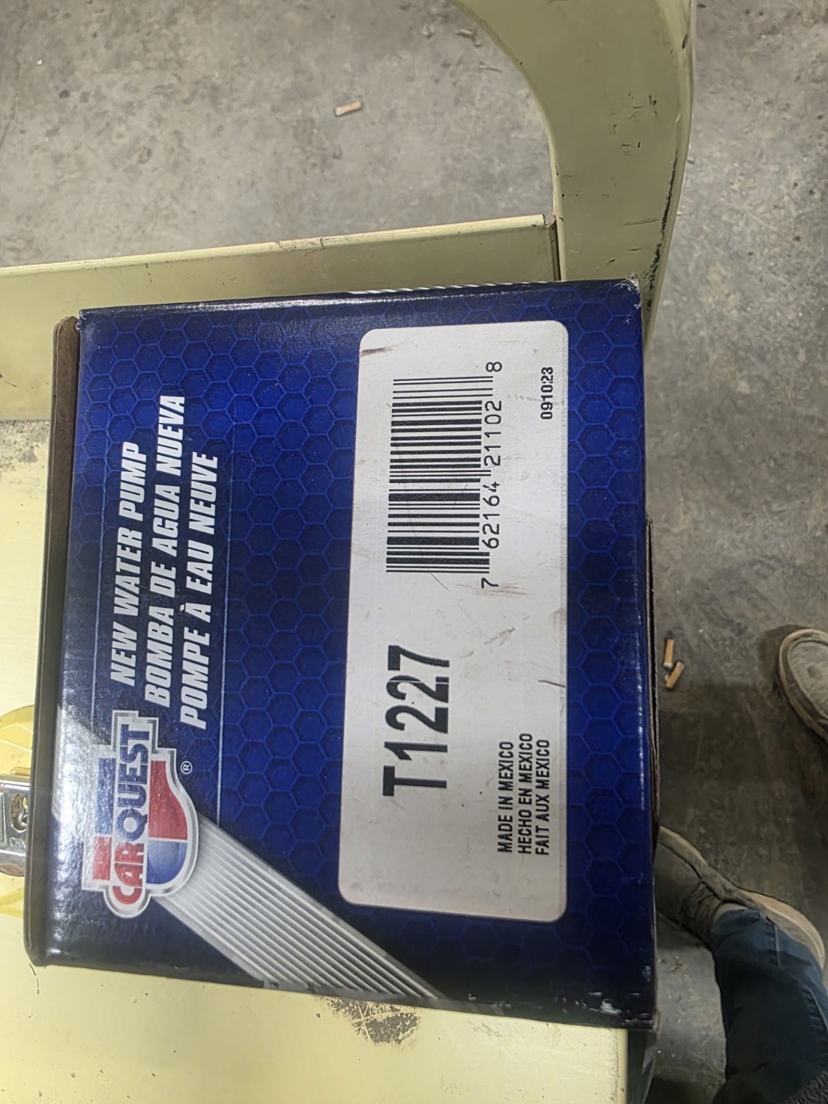 Engine Water Pump Carquest T1227 For 09-12 Escape Fusion Mariner Milan Tribute
