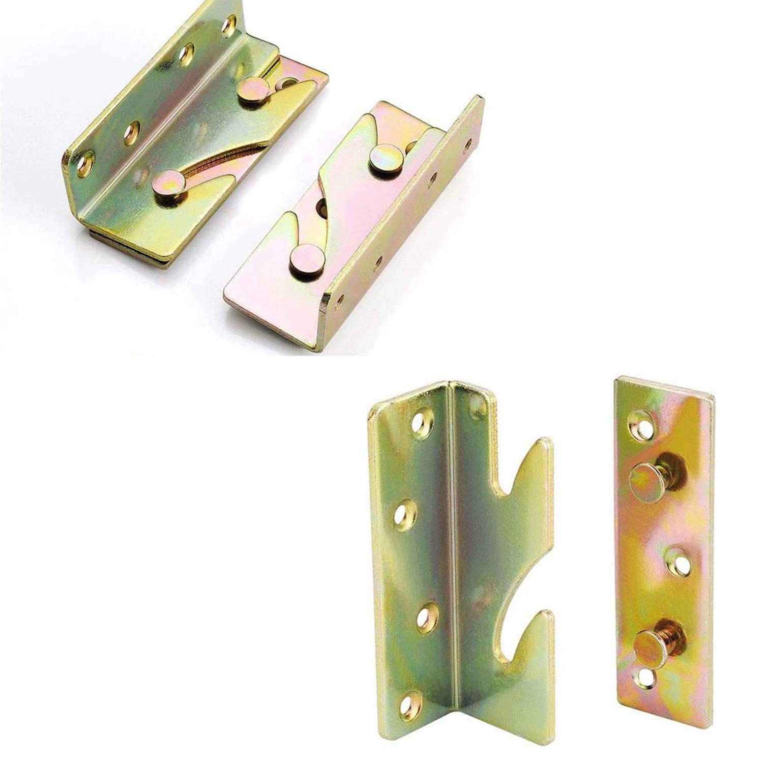 4 Piece Heavy Duty Non-Tenon Rail Accessories, Bracket, Wooden Frame Connecto...