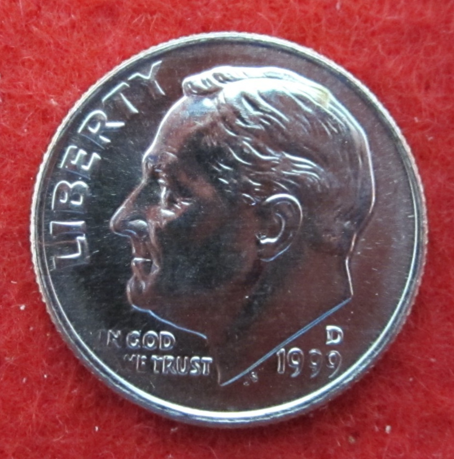 1999 D Roosevelt Clad Dime - Uncirculated - Actual Coin 3561