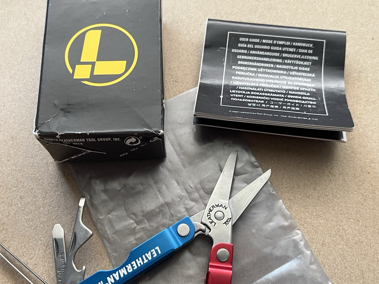 LEATHERMAN Micra - Red & Blue, Mint in Box, Rare.