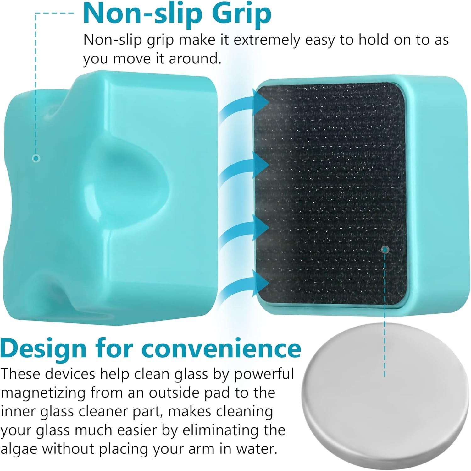 Effortless Aquarium Maintenance: Scratch-Free Magnetic Algae Scraper, Mini Size