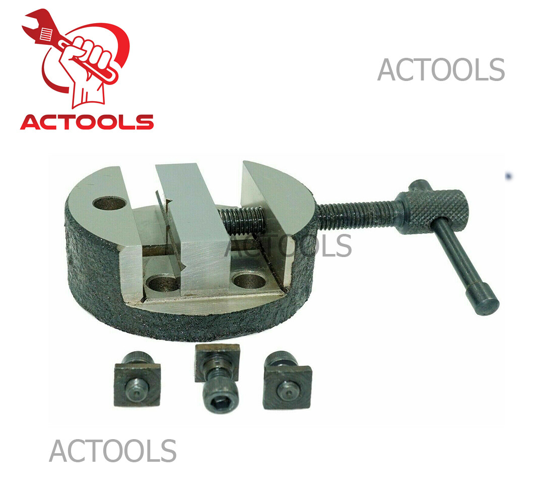 H/V 4 Milling Slots 3"Inch Rotary TableWith Tailstock And Vice 80 mm Round Vise