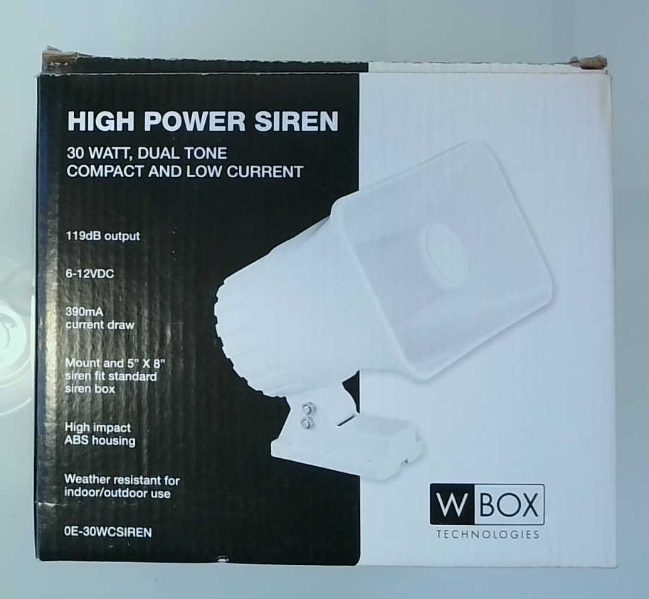 W BOX 0E-30WCSIREN 30W Two Tone 119-DB Compact And Low Current Siren 6-12VDC