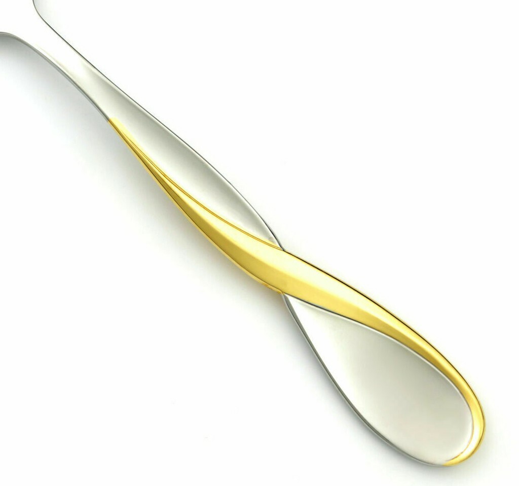 Oneida GOLDEN AQUARIUS Stainless Flatware Gold Accent Silverware CHOICE