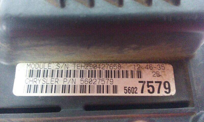 94 Jeep Wrangler Engine ECM Electronic Control Module Left Hand Firewall