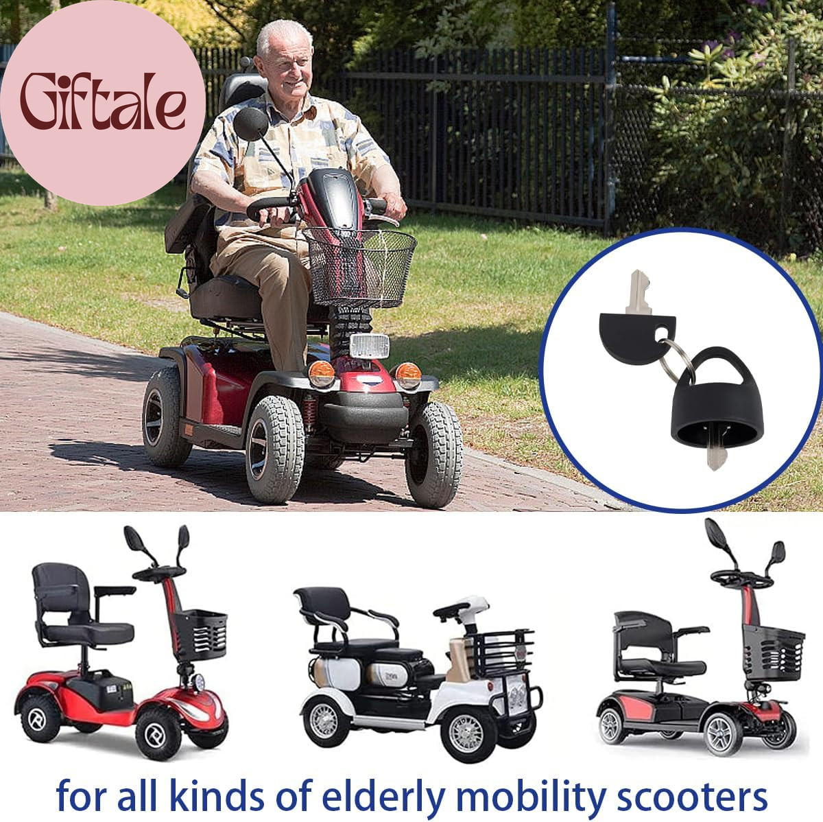 Mobility Scooter Accessories, Compact Mini Keys for Mobility Scooter Accessories