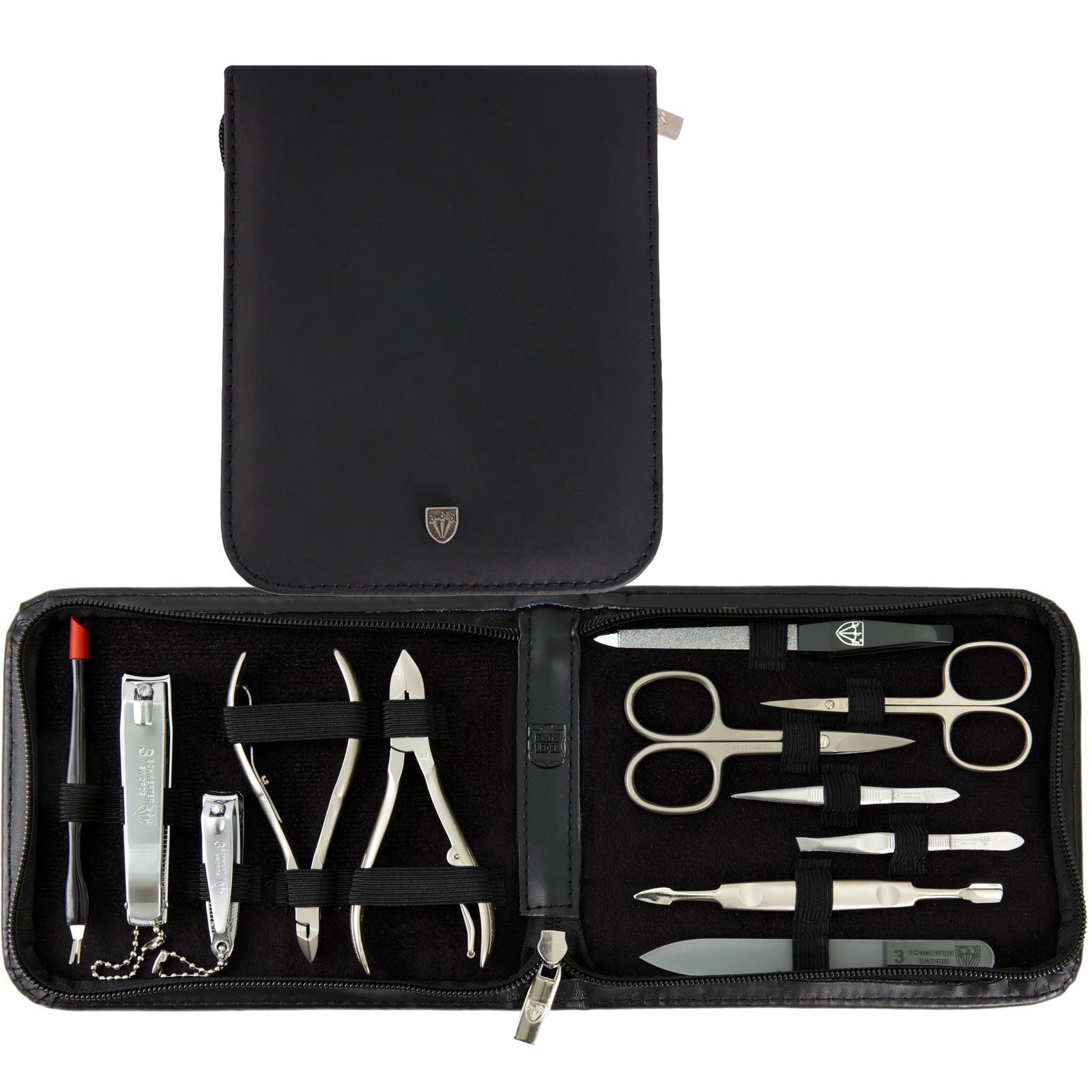 12-Piece Manicure Pedicure Grooming Kit Professional Finger Toe Nail Care Case