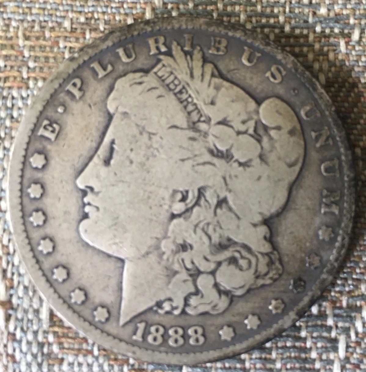 1888 P Morgan Silver Dollar.     #A