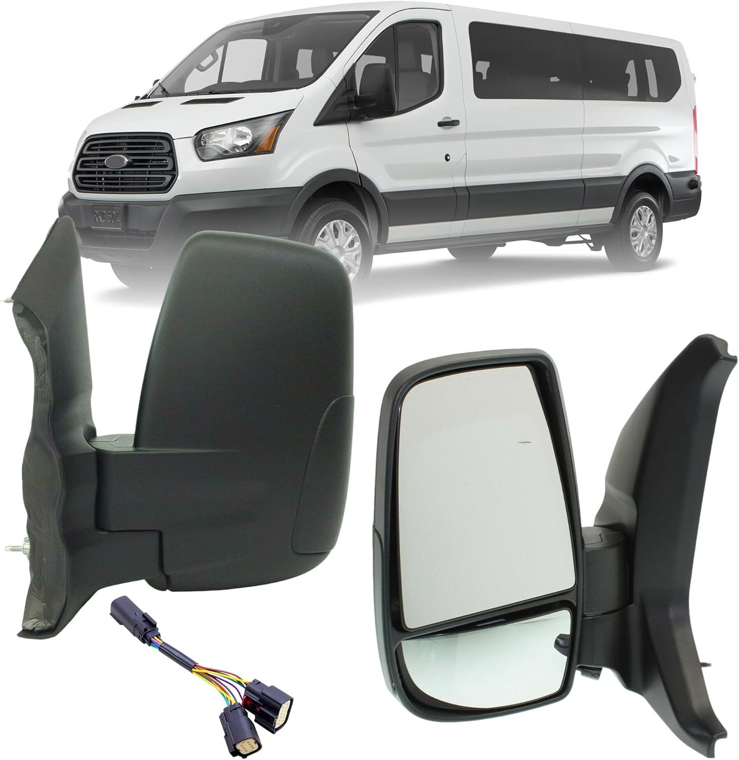 Driver Left Side Mirror Replacement Power Mirror without Indicator Fit Ford Tran