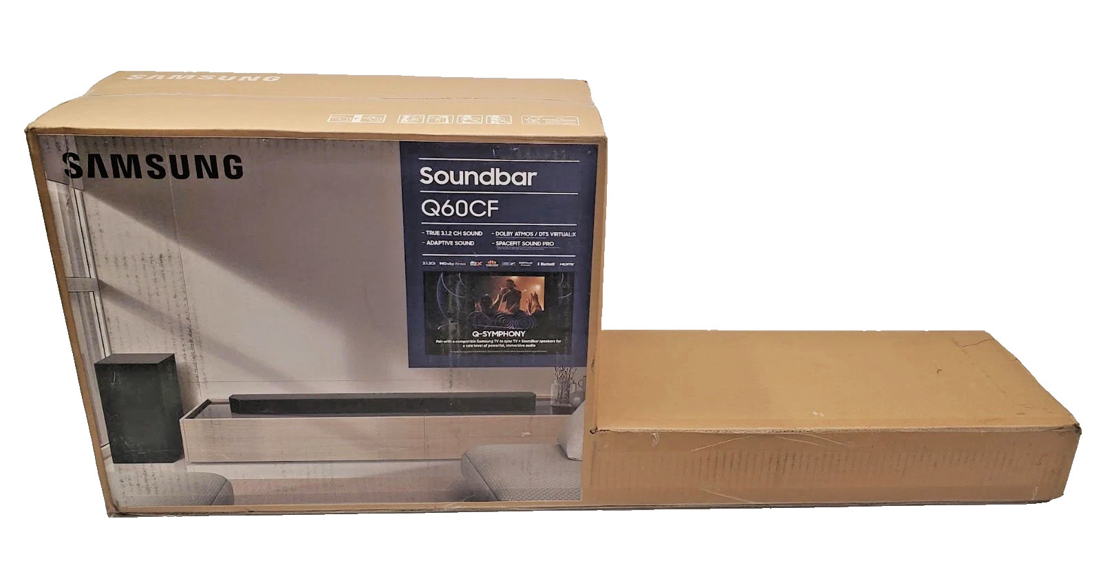 Samsung Q-Series HW-Q60CF 3.1.2 Channel 340W Soundbar & Wireless Subwoofer 2025