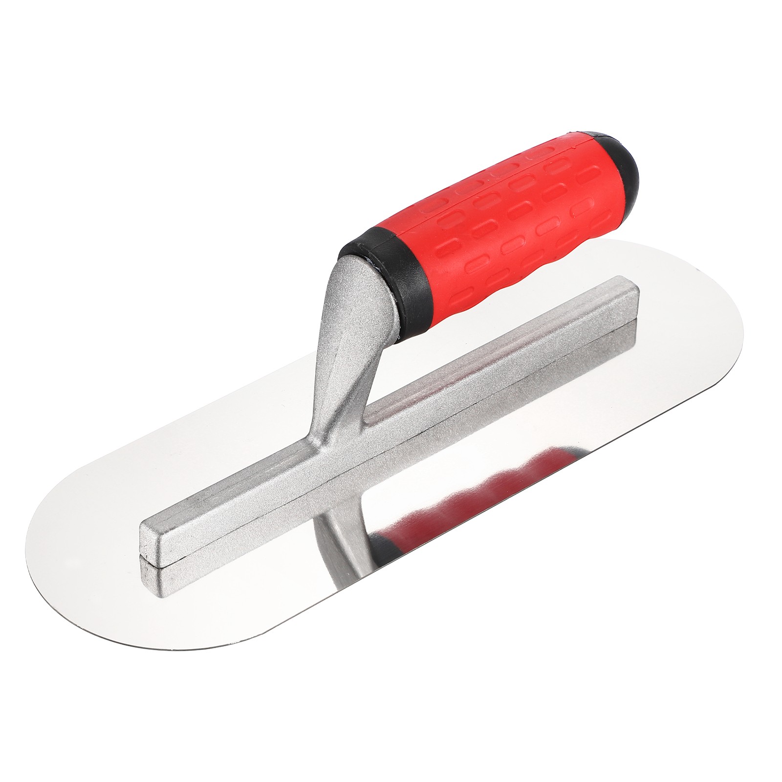 Double Round Drywall Trowel 11" x 4" Concrete Finishing Trowel, Silver