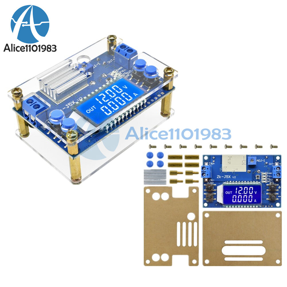 DC-DC 5A Constant Voltage Current LCD Adjustable Buck Step Down Module with Case