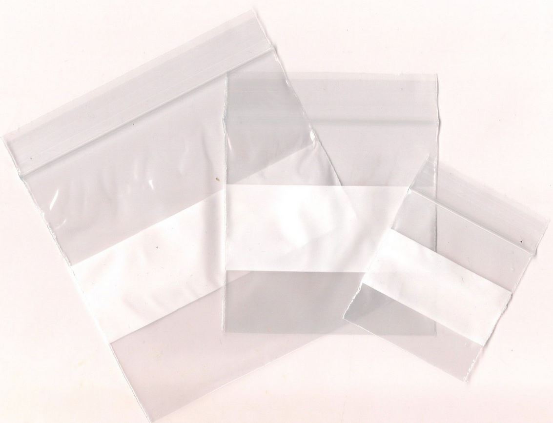 33/33/34 New Mixed White Block Plastic Transparent Zipper Closure Reusable Bags