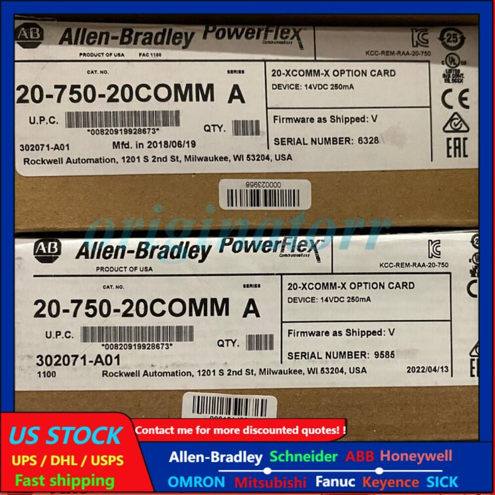 New AB 20-750-20COMM PowerFlex Inverter Communication Card US Free Tax