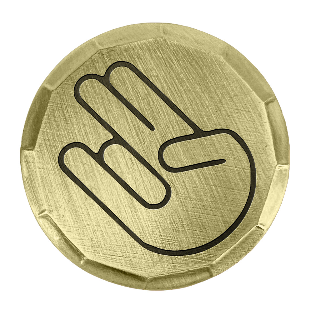 Shocker Embossed Brass Golf Ball Marker by Sunfish