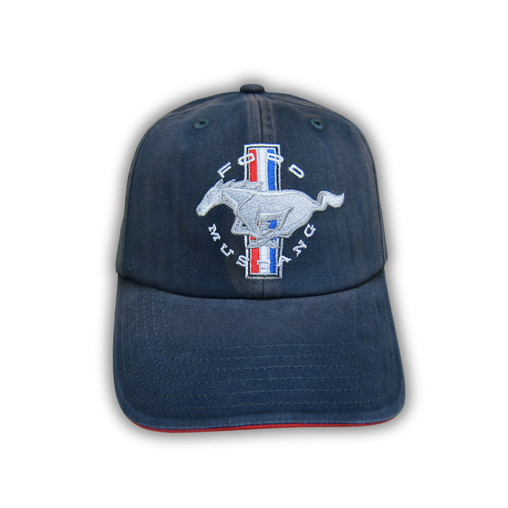 Ford Mustang Embroidered Logo Baseball Racing Cap Hat Black Official Licensed