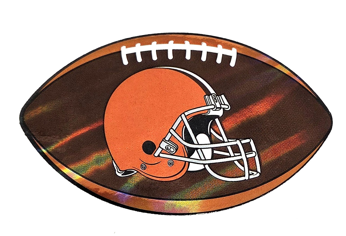 Cleveland Browns Prismatic Football Helmet Sticker Browns Logo NFL Decal