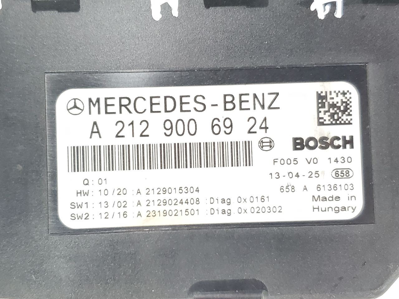 2014 Mercedes E350 OEM Front SAM Module A2129006924