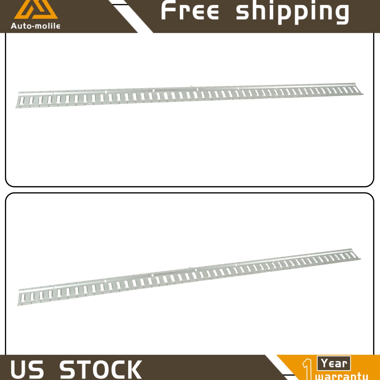 8 Pack Heavy Load E Track Tie Down Rail System 8' High Quality Horizontal Steel