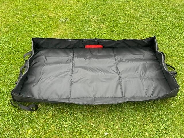 XL Carp Fishing Unhooking Mat / Sling WITH SIDES Carry Cradle Black 116 x 59cm