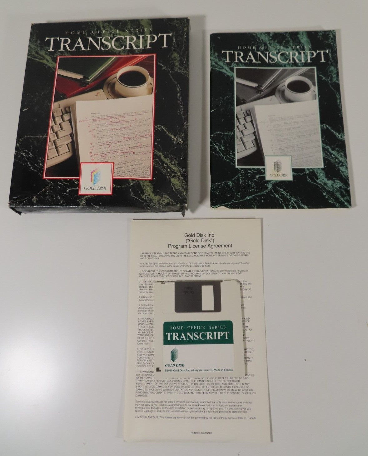 Home Office Series Transcript Gold Disk Amiga Word Processor Software Disk 1989