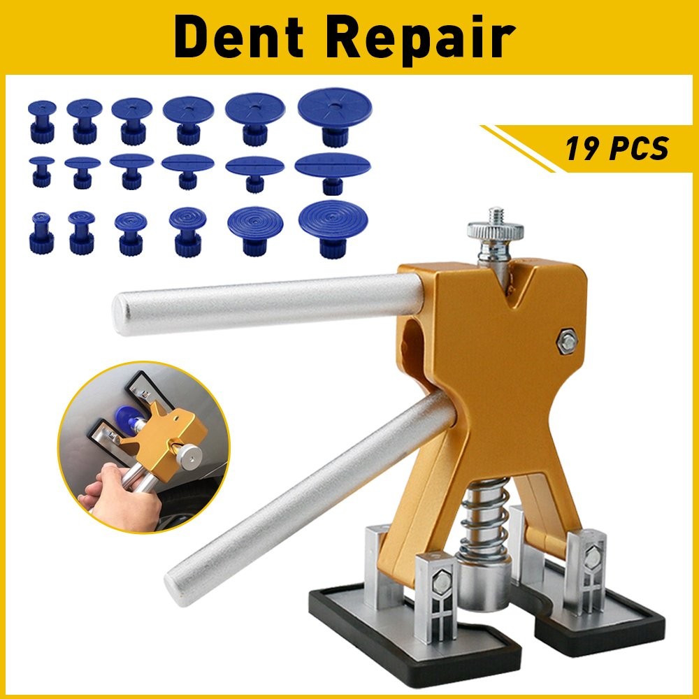 Car Dent Paintless ReHail Dint Damage Remover Puller Lifter 19 Tab Tool Kit D