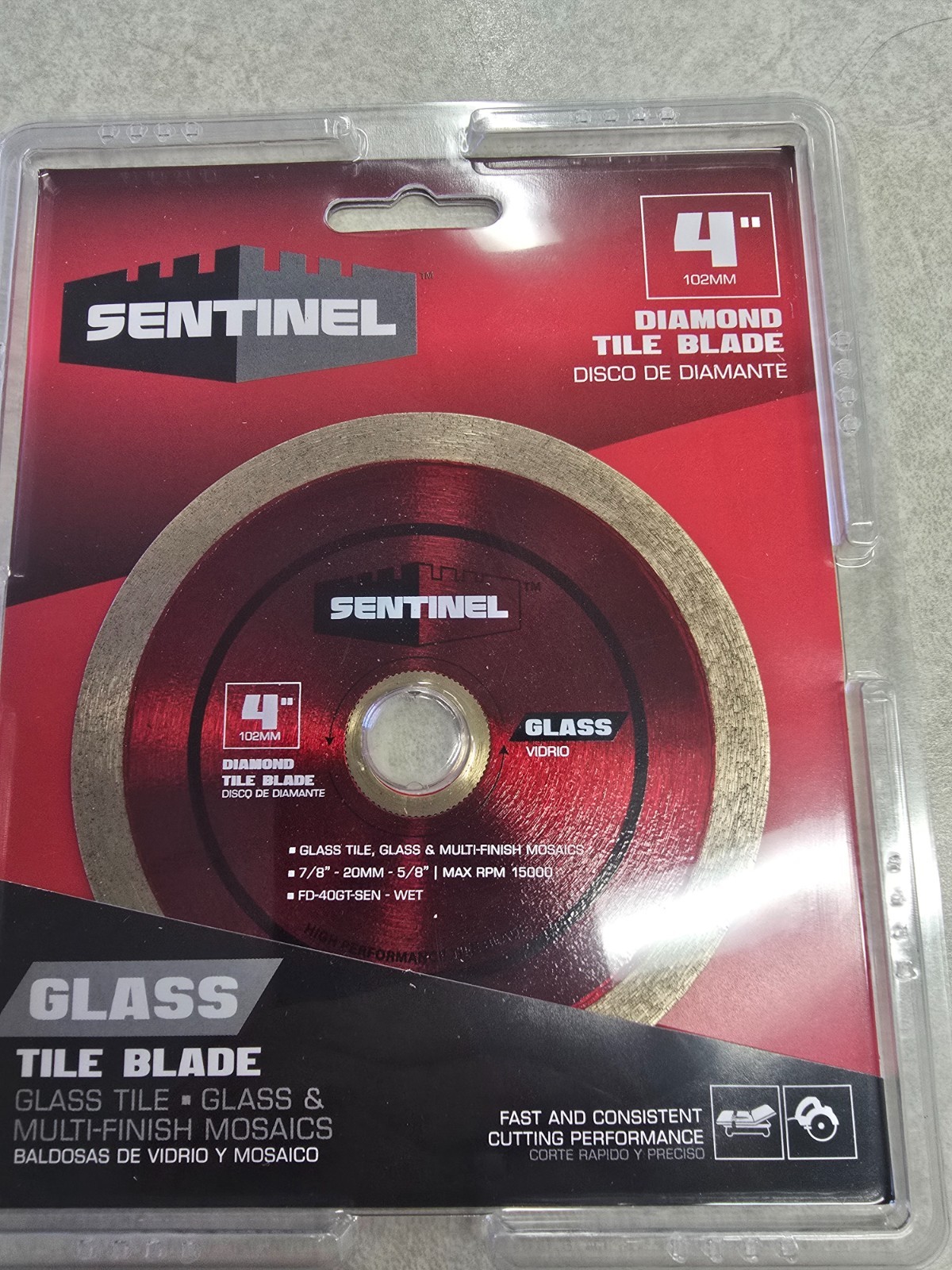 4in.  Diamond Blade Tile, Glass Tile, Glass, Multi Finish Mosiac FD-40GT