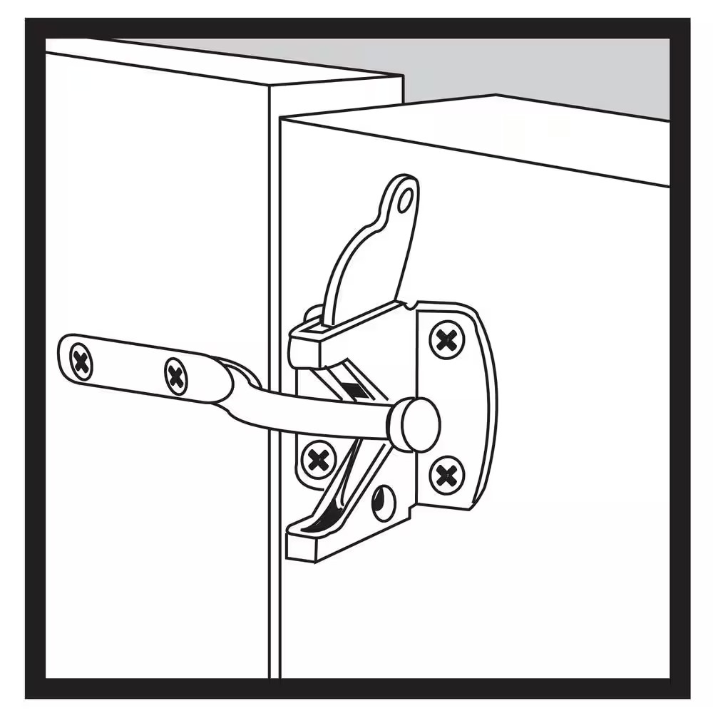 Black Gate Latch with Rust Defender