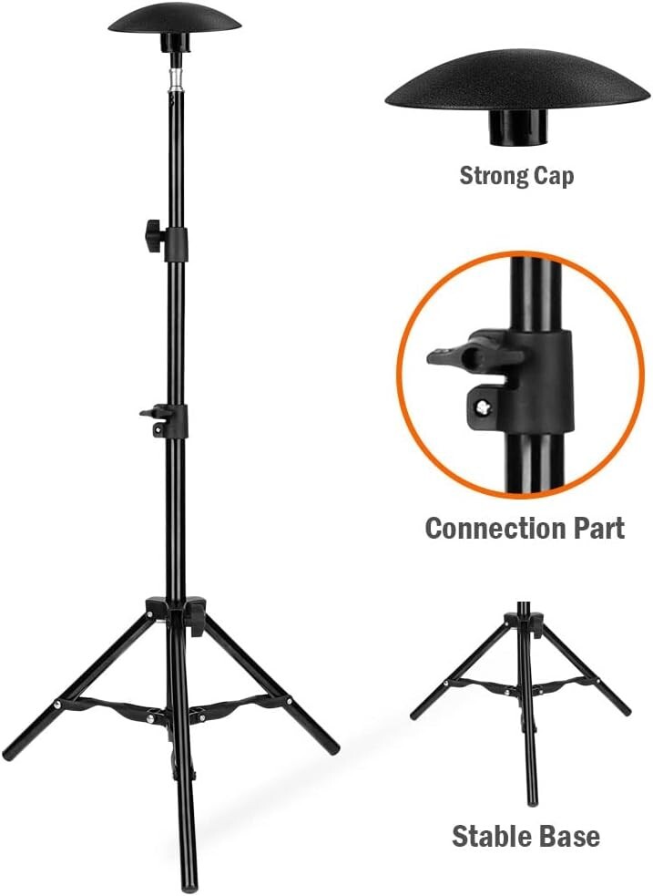 iCOVER Iron Alloy Boat Cover Support Pole,Height Adjustable with Tripod Base