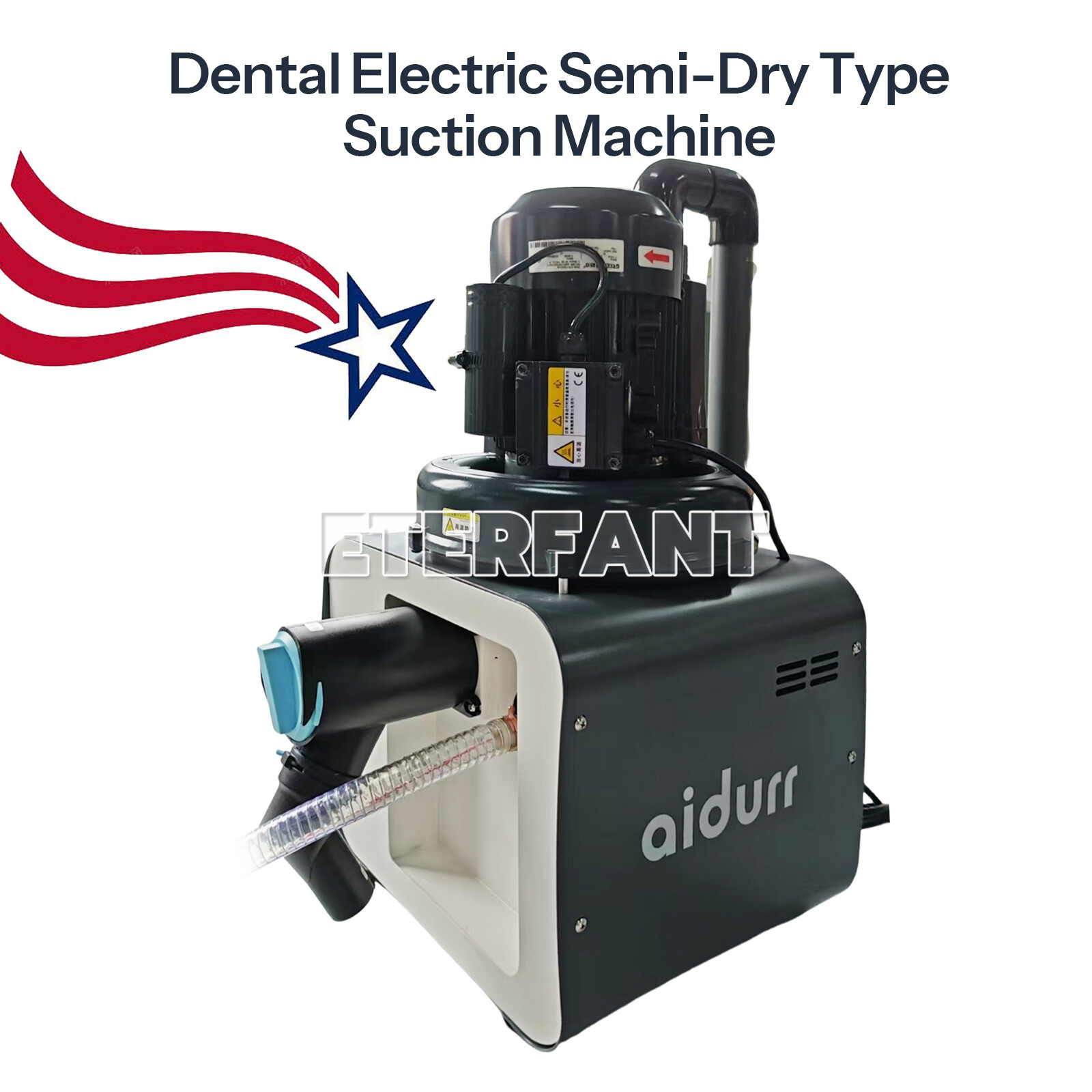 Dental Electric Vacuum Suction Machine System 1300L/min, Vacuum Pump,Semi-Dry