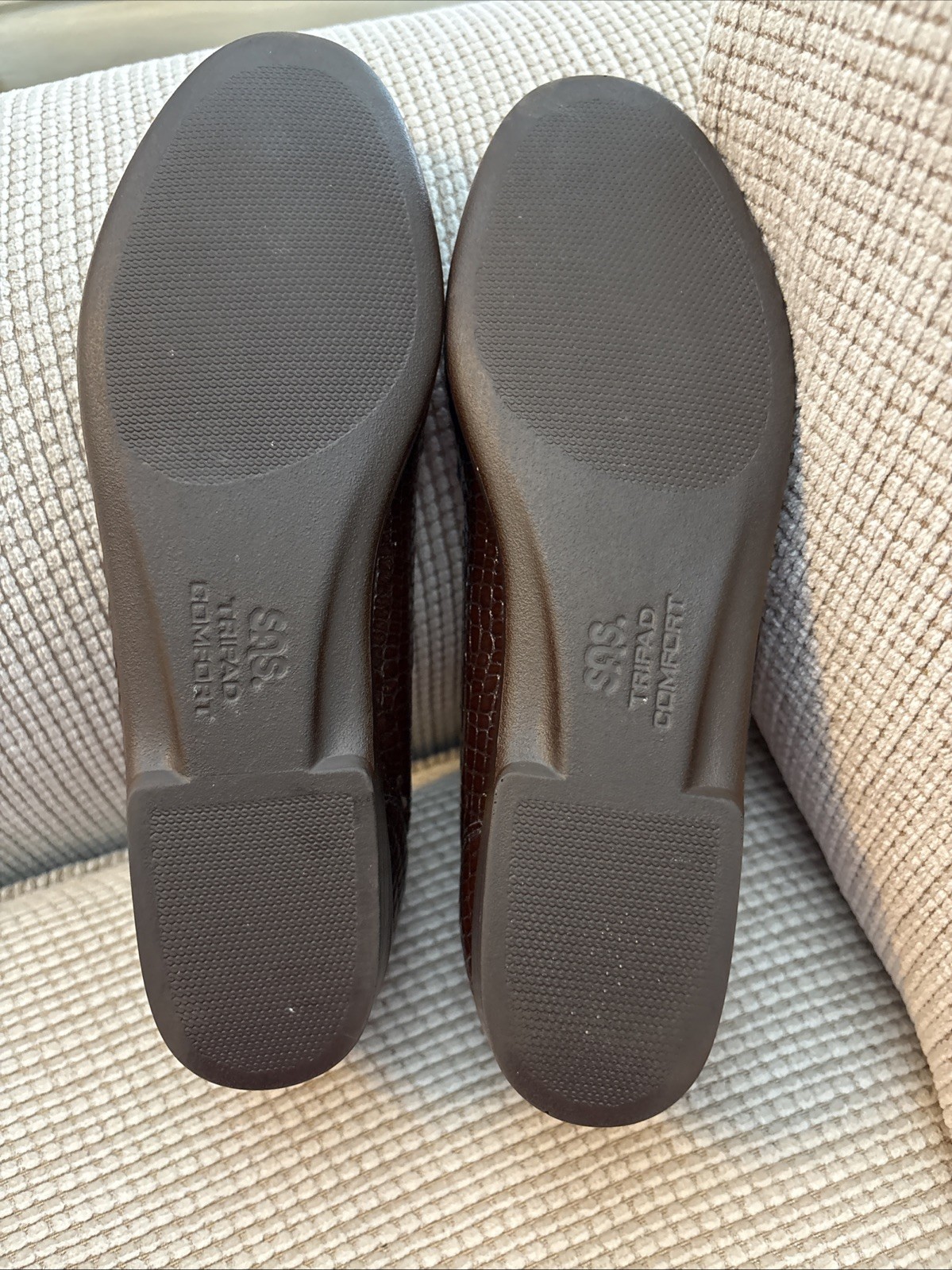 SAS Simplify Tripad Comfort Crocodile Embossed Leather Loafers 9 S excellent