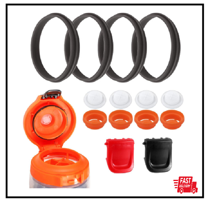 10pcs Bottle Lid Replacement for Gatorade GX Water Bottles, Orange & White