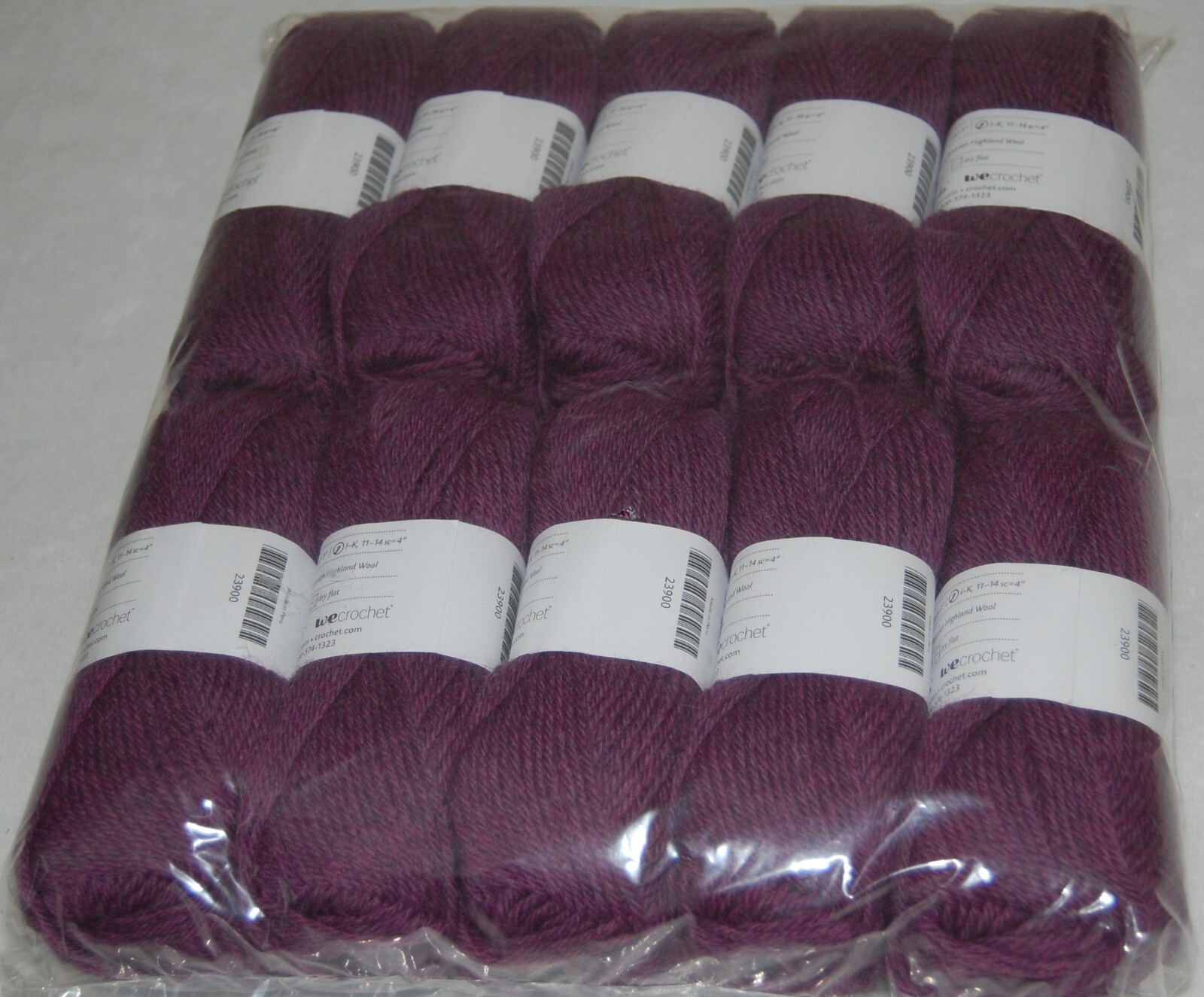 Lot of 10-Sk Wool of the Andes, Peruvian Highland Wool, #4 Med, Amethyst Heather