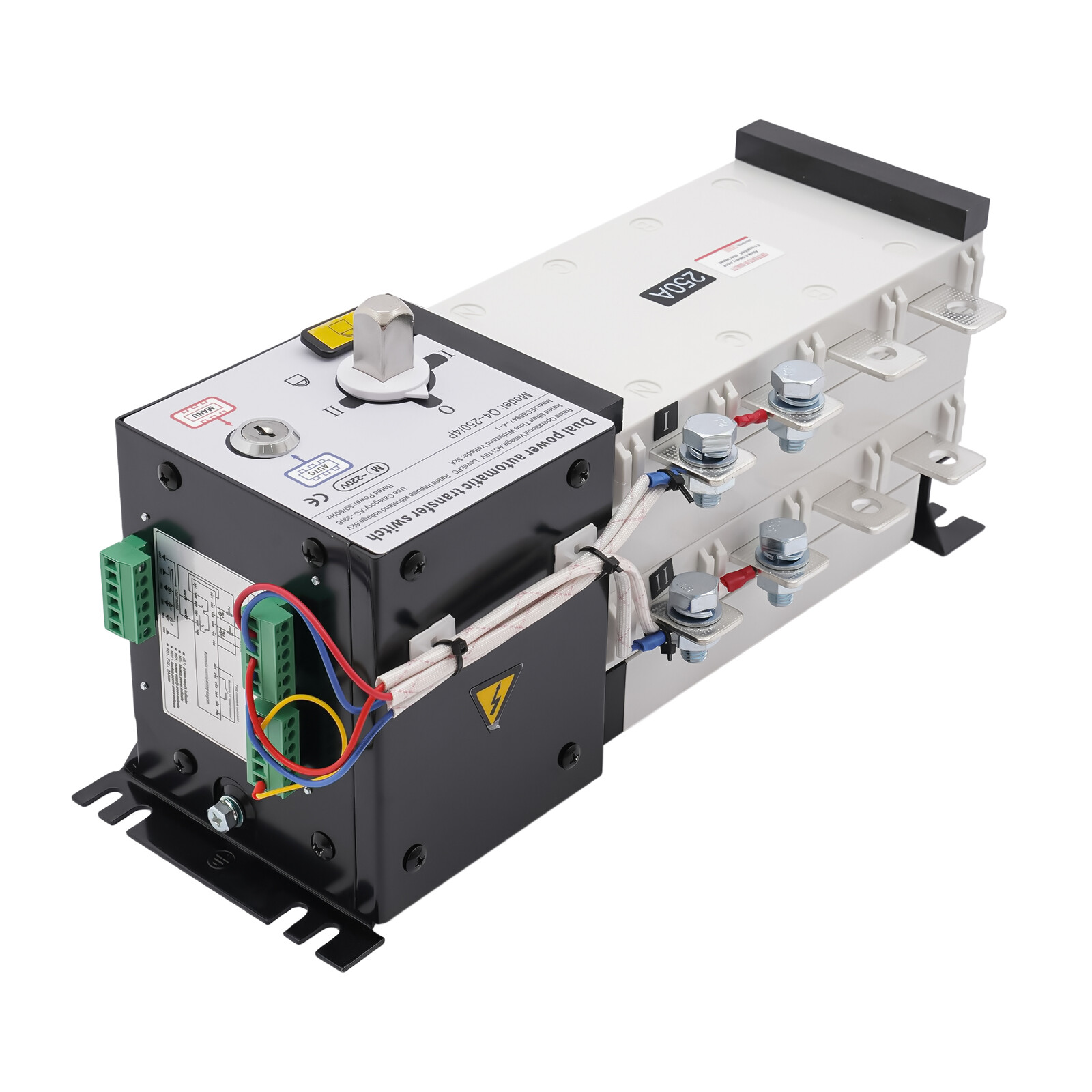 250 AMP 400 V GENERATOR AUTOMATIC TRANSFER SWITCH 4P 50/60Hz Dual Power PC Level