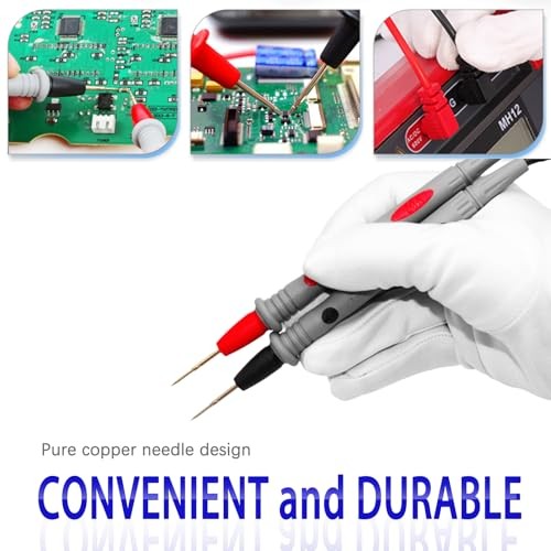Digital Multimeter Test Leads, 2PCS Crocodile Clips, Professional Probe Kit