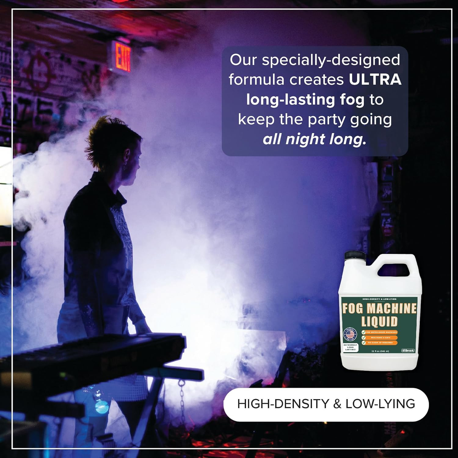 Fog Machine Liquid - 32 Oz  Fog Machine Fluid - High Density & Long-Lasting F...