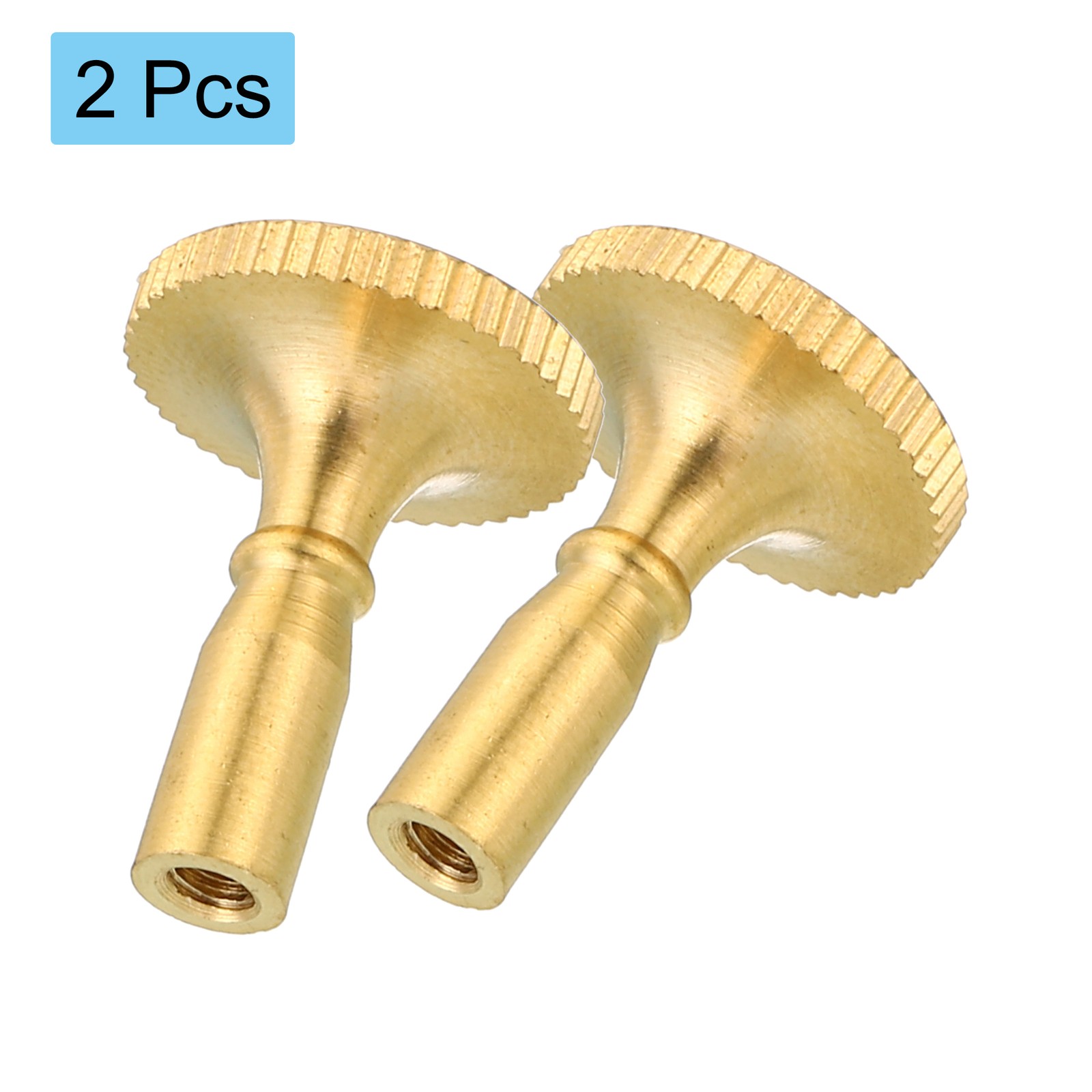 2Pcs, Lamp Turn Switch Knob Replacement Twist Knobs Extension 20mm Brass Tone