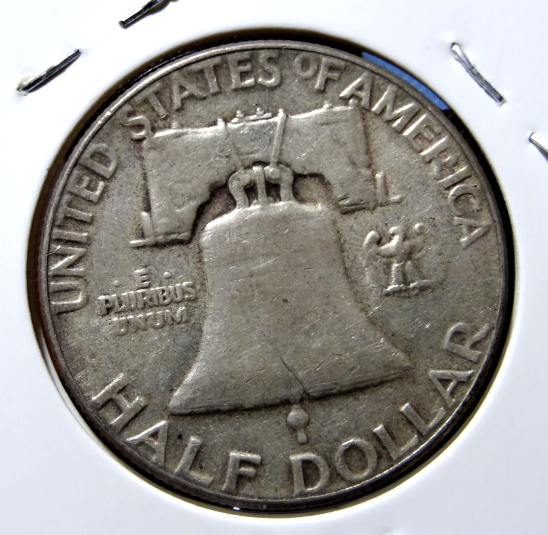 1952-Philadlphia Franklin Half Dollar -90% Silver- US 50 Cent Coin