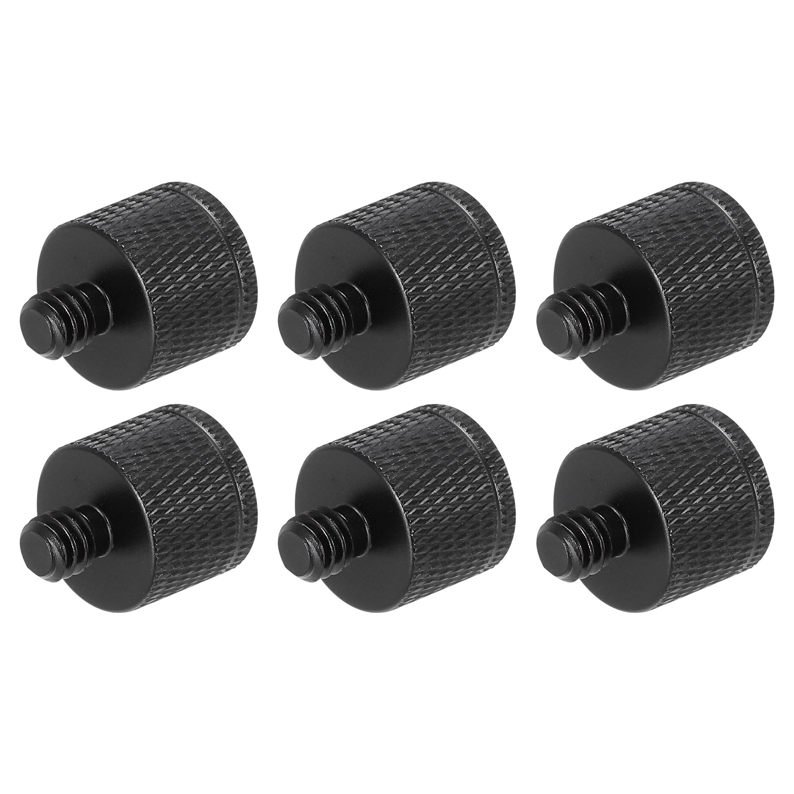 6Pcs Mic Stand Adapter M6 Female to 1/4 Male Thread Screw Adapter Aluminum