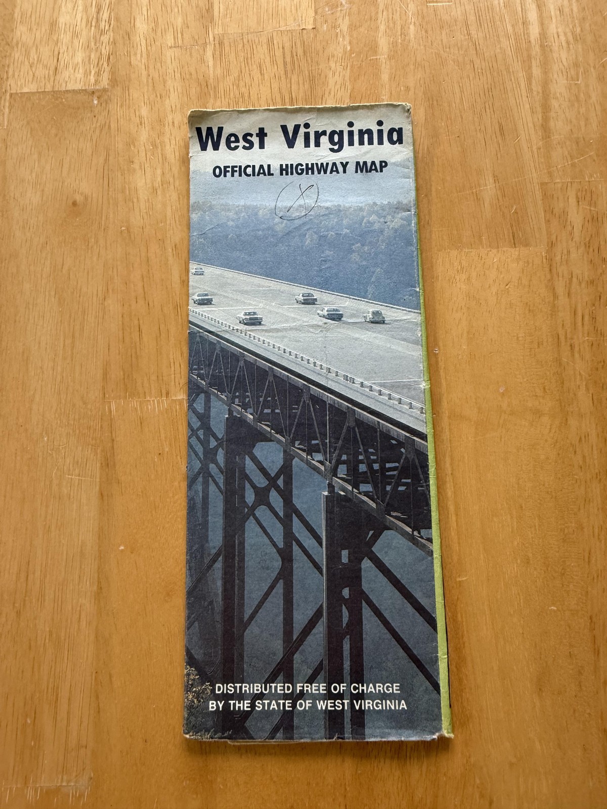 Vintage 1980 West Virginia Official Highway Road Map Travel Folded Brochure USA