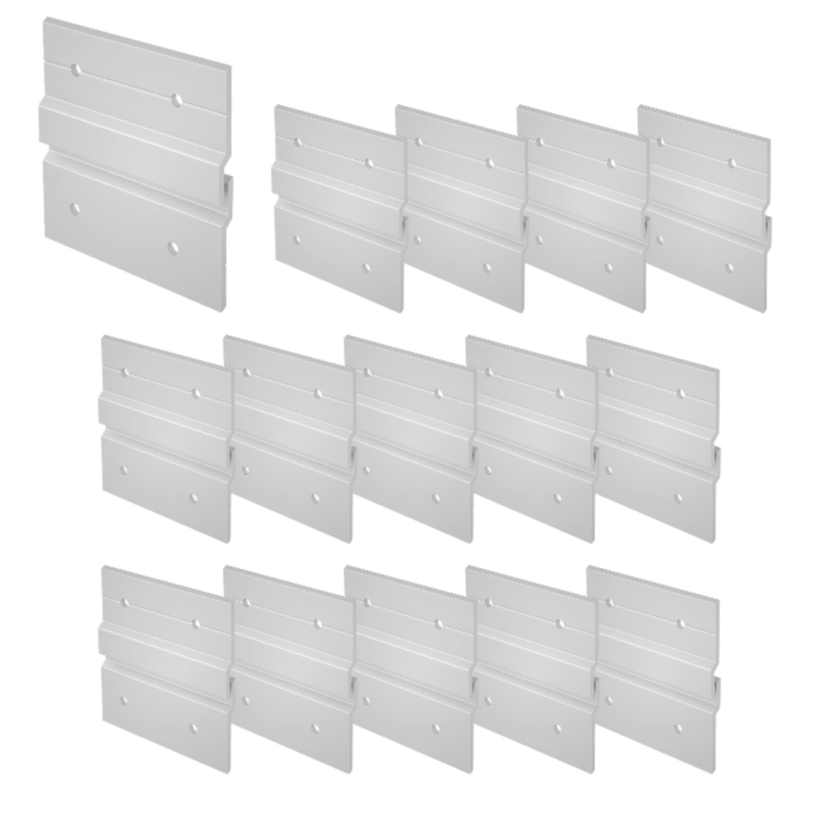 Cleat Picture Hanger Hardware Kit - 16 Pairs 4'' Aluminum Z Hanger Wall Mount...