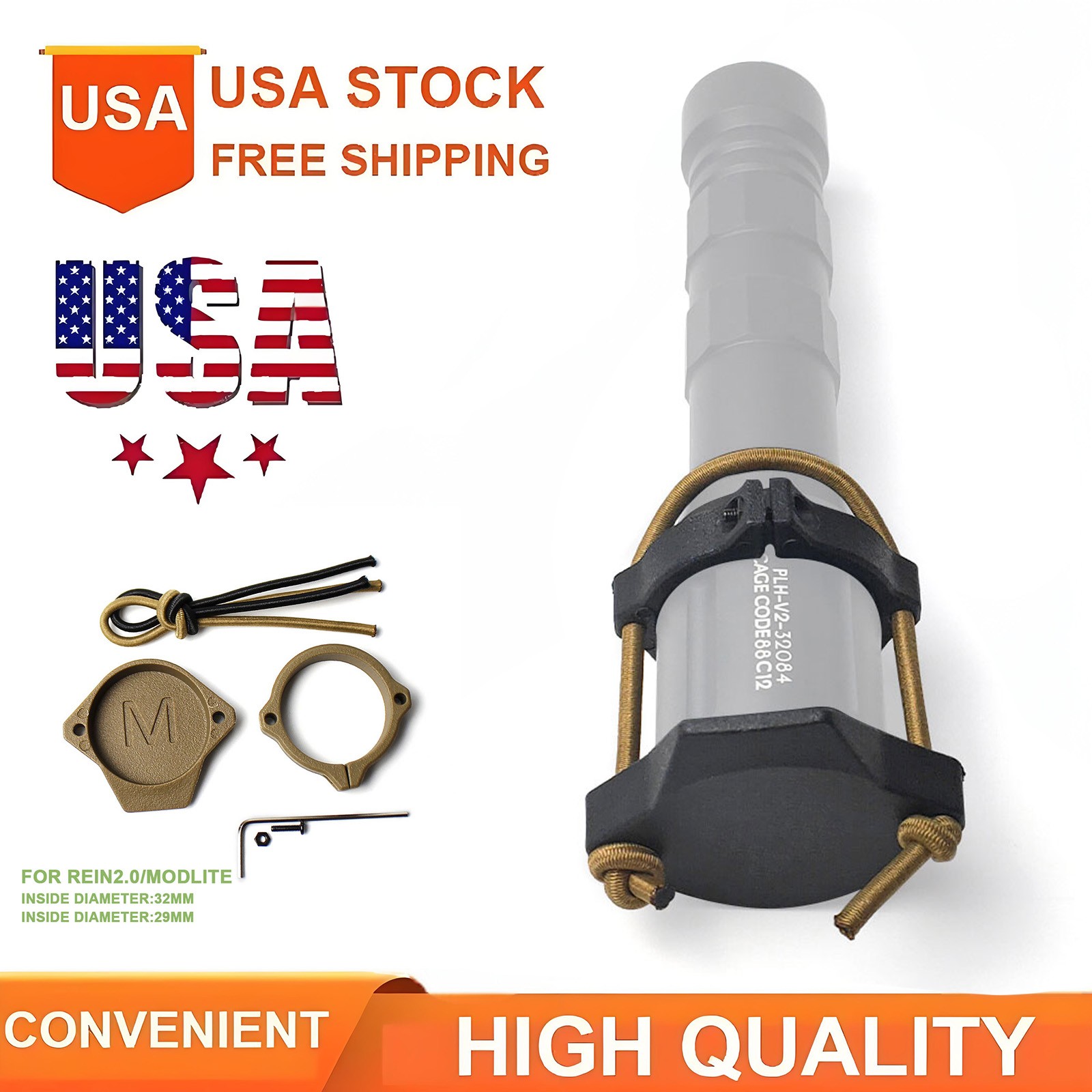LED Tactical Flashlight Lens Cover Protector Cap For Rein 2.0 Light