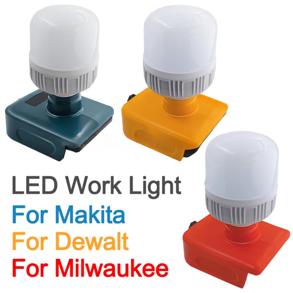 LED Work Light Protable Lamp Flashlight Camp Lighting for Makita for Dewalt 18V