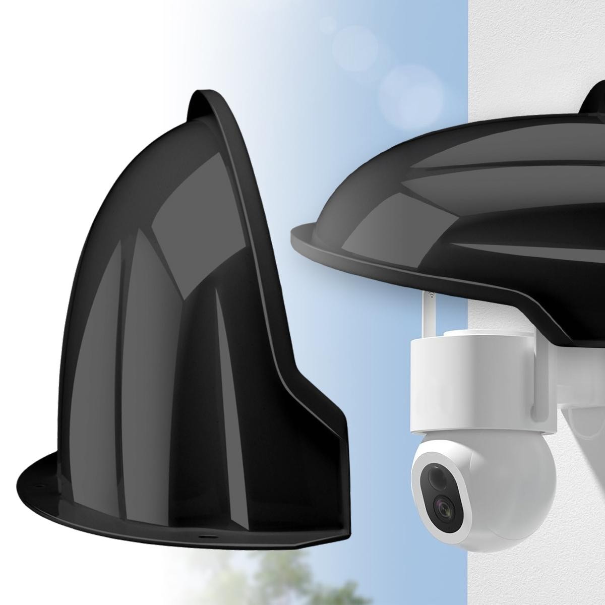 ABS Material Outdoor Camera Rain Cover Waterproof Protective Shield Black