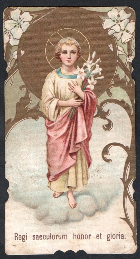 Holy card antique Niño Jesus estampa antigua santino antico image piuse